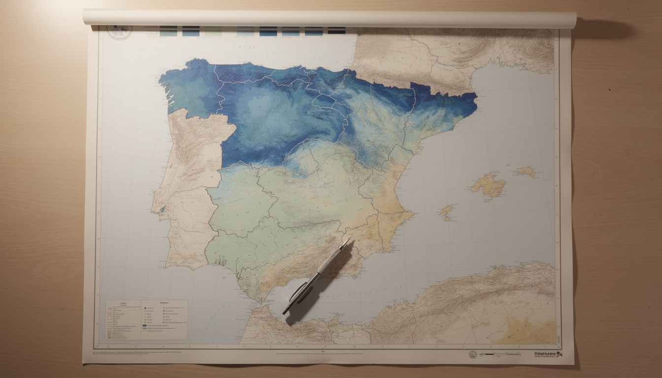 Mapa de precipitaciones anuales en España con datos por provincia para dimensionado de sistemas